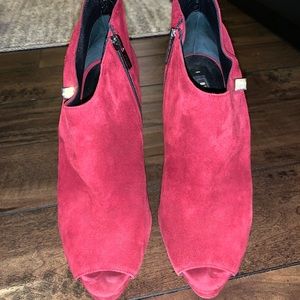 Le Silla - red suede ankle boots